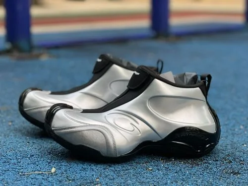 XA Pure Original Balenciaga 19th Basketball Sneaker Silver Black 824909WBKBM8010