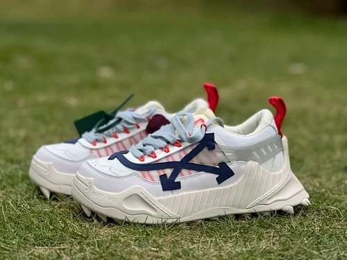 OFF-WHITE ODSY 1000 White Grey Red Dad Shoes