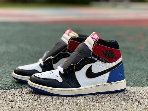 OG Pure Original AJ1 Union x Fragment Black White Blue Red IO7847-002