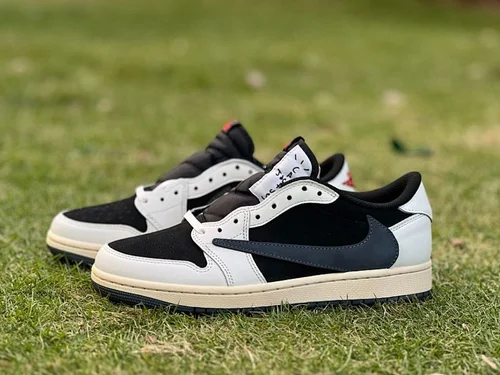 Y Version AJ1 Travis Scott Low Top Black White Blue DZ4137-700