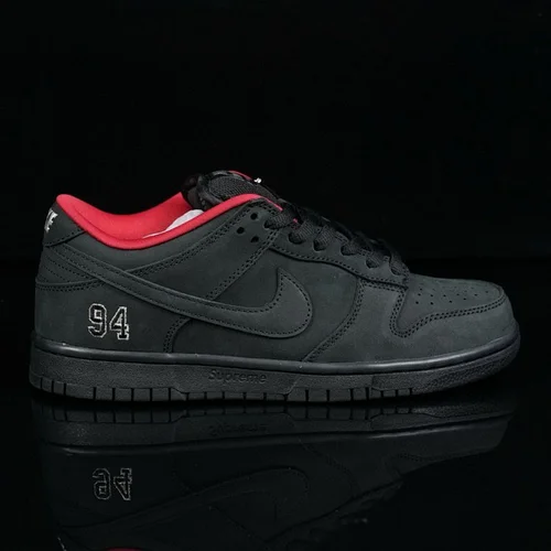 M Version Pure Original Supreme x Nike Dunk SB LOW PRO QS Black HQ8487-001