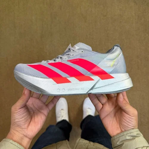 Pure Original Carbon Rod Adidas Adizero Adios Pro 4 Silver Red JR6372