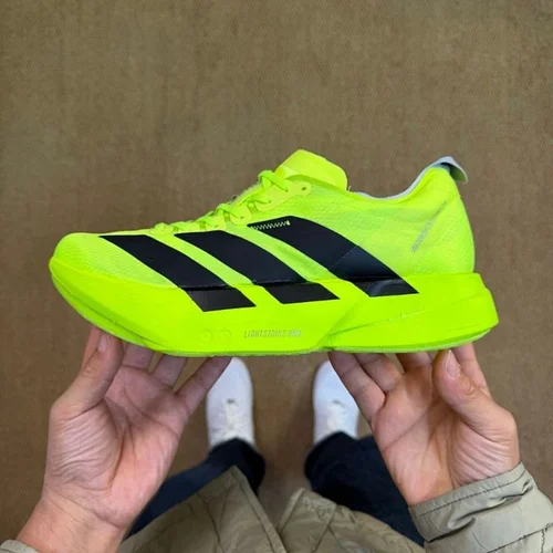 Pure Original Carbon Rod Adidas Adizero Adios Pro 4 Fluorescent Green Black JR6364