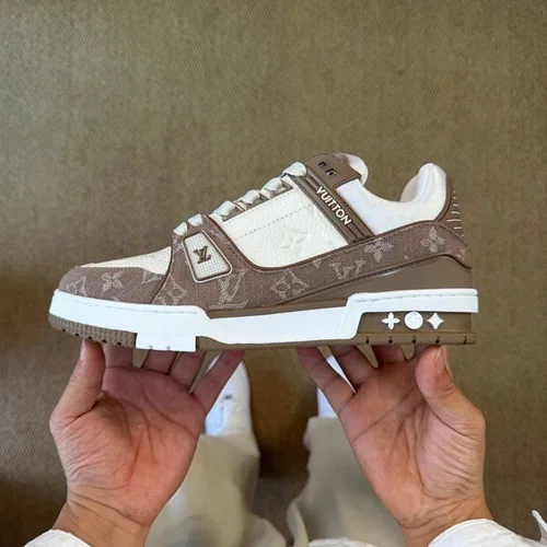 LV Trainer Top Luxury Brown Denim