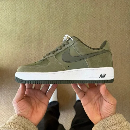 3A Pure Original Air Force 1 Low Olive Green Suede IB6388-200