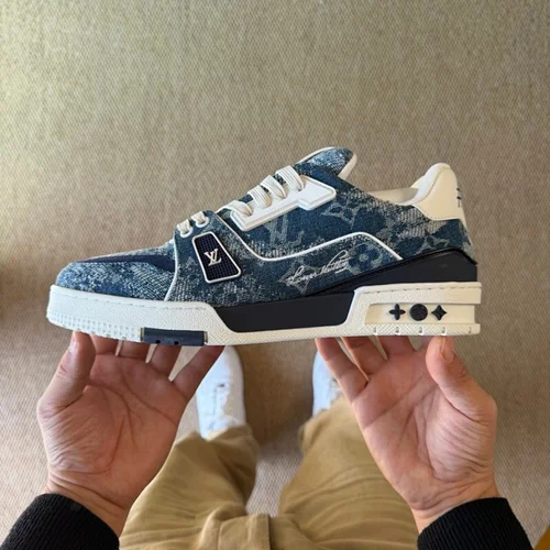 LV Trainer Top Luxury 2025 Blue Denim