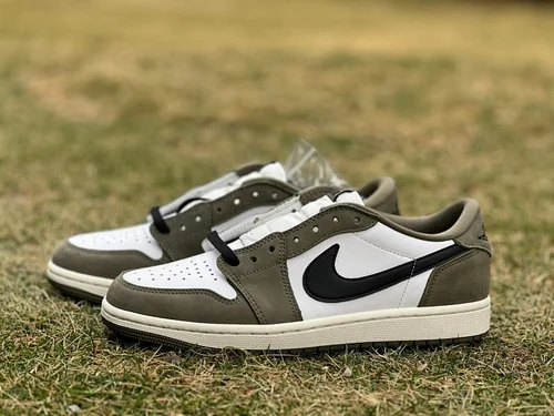 Y Version AJ1 Low Medium Olive White Green HQ6998-200