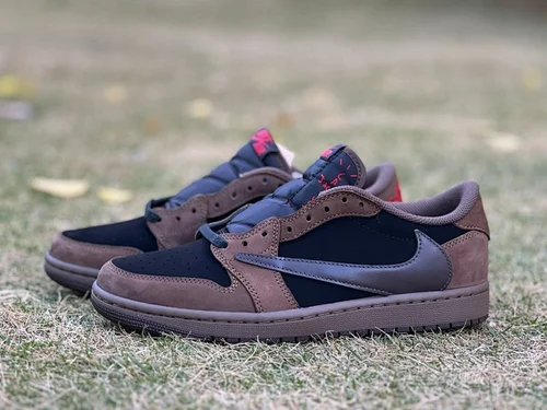 Y Version AJ1 Travis Scott Low Top Black Brown New CQ4277-001