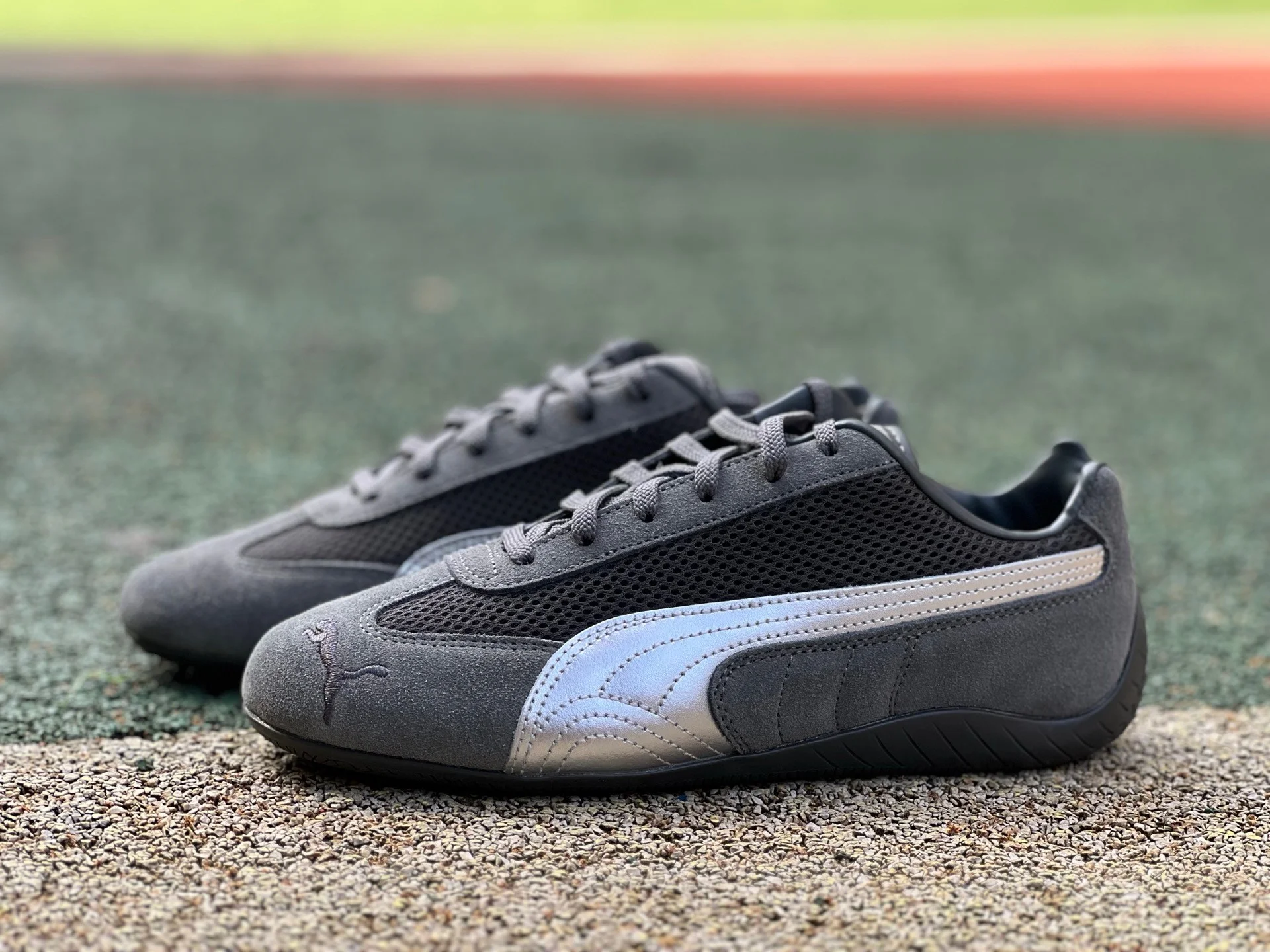 S2 Pure Original Puma Speedcat OG Low Top Retro Casual Racing Shoes Grey Black 403902-03
