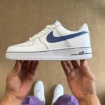 3A Pure Original Air Force 1 AF1 White Blue 100% Original Shoe Development HQ2037-100
