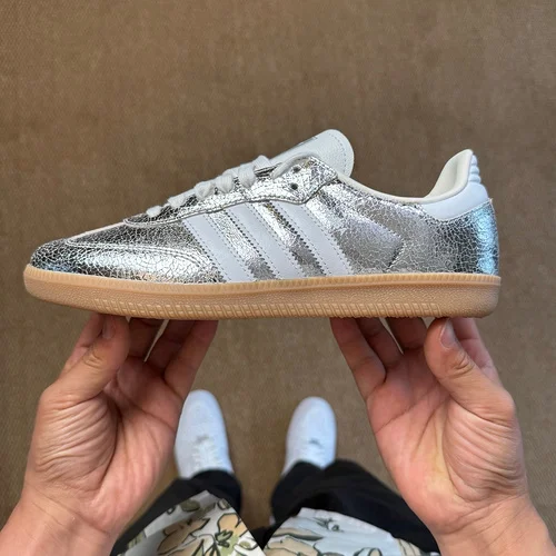 Adidas Originals Samba Reflective Silver Training Shoes JR0035