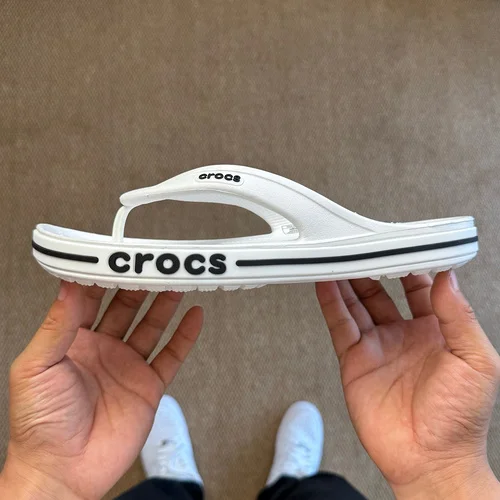 Pure White Crocs Crocband Bea Flip Flops 5 Colors