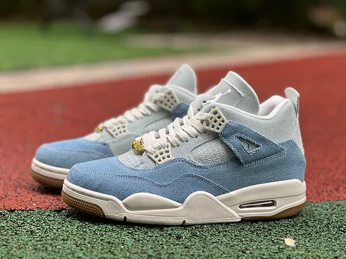 AJ4 Denim Worn Blue Sneakers IB6716-100