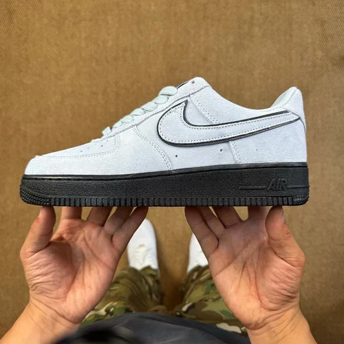 3A Pure Original Air Force 1 AF1 Light Blue Suede Sneakers HQ1966-400