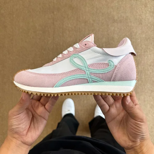 LOEWE Flow Runner High Top Training Shoes Light Pink