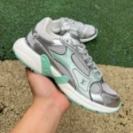 LOUIS VUITTON Olympia LV Liquid Silver Green Sneakers