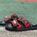 Takashi Murakami x LOUIS VUITTON Cherry Black Pool Pillow Slides