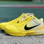 Pure Original Kobe 4 Protro CHBL Yellow Black Basketball Shoes IH0587-700