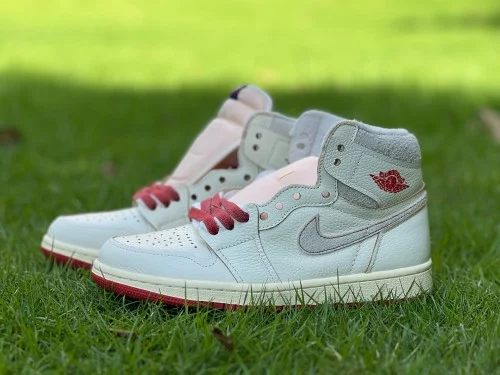 AJ1 High Top Beige White "Cinnabar" WMNS DB4612-100
