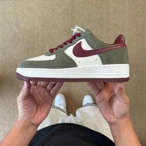 3A Pure Original Air Force 1 AF1 Suede Brown White Sneakers FQ8714-302