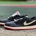 Pure Original AJ1 Low Top White Black Red Nigel Bike IB8958-001