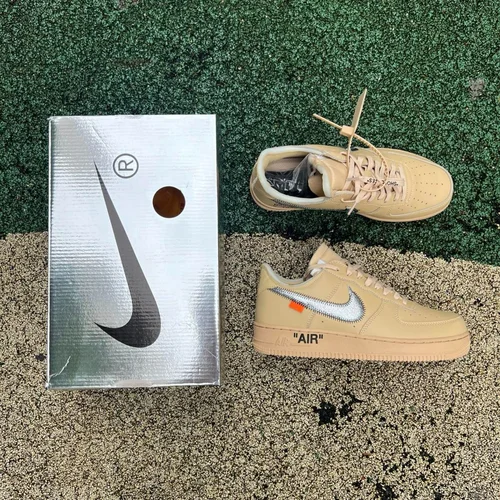 S2 Pure Original Off-White x Nike Air Force 1 Low "Sesame" FD6900-200