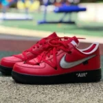Off-White x Nike Air Force 1 Low Black Red DD1876-600
