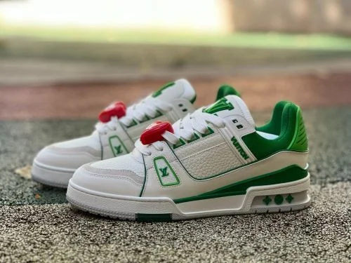 LOUIS VUITTON Trainer LV White Green