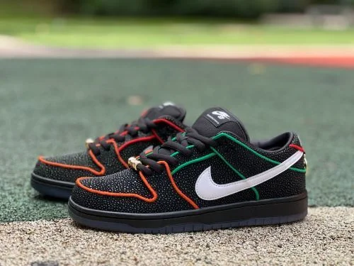 S2 Pure Original Dunk "Black Pearl" Black Orange Red HV1664-001