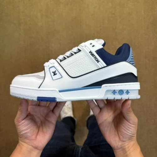 LV 2025 White Blue LOUIS VUITTON Trainer