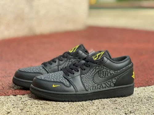 AJ1 Low Black Elephant Print IM6568-010