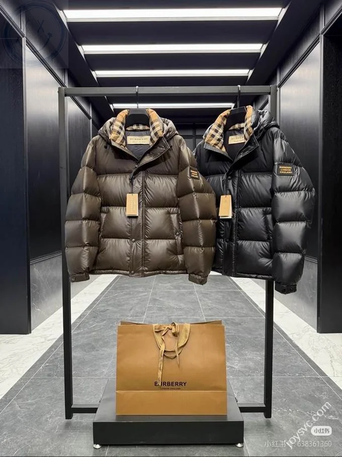 Burberry Down Jacket Luxury Men's Puffer Sizes S-2XL