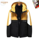 Hermes Down Jacket Luxury Men's Puffer Warm Sizes M-3XL