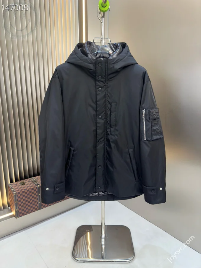 Prada Down Jacket Luxury Unisex Puffer Sizes 1-5